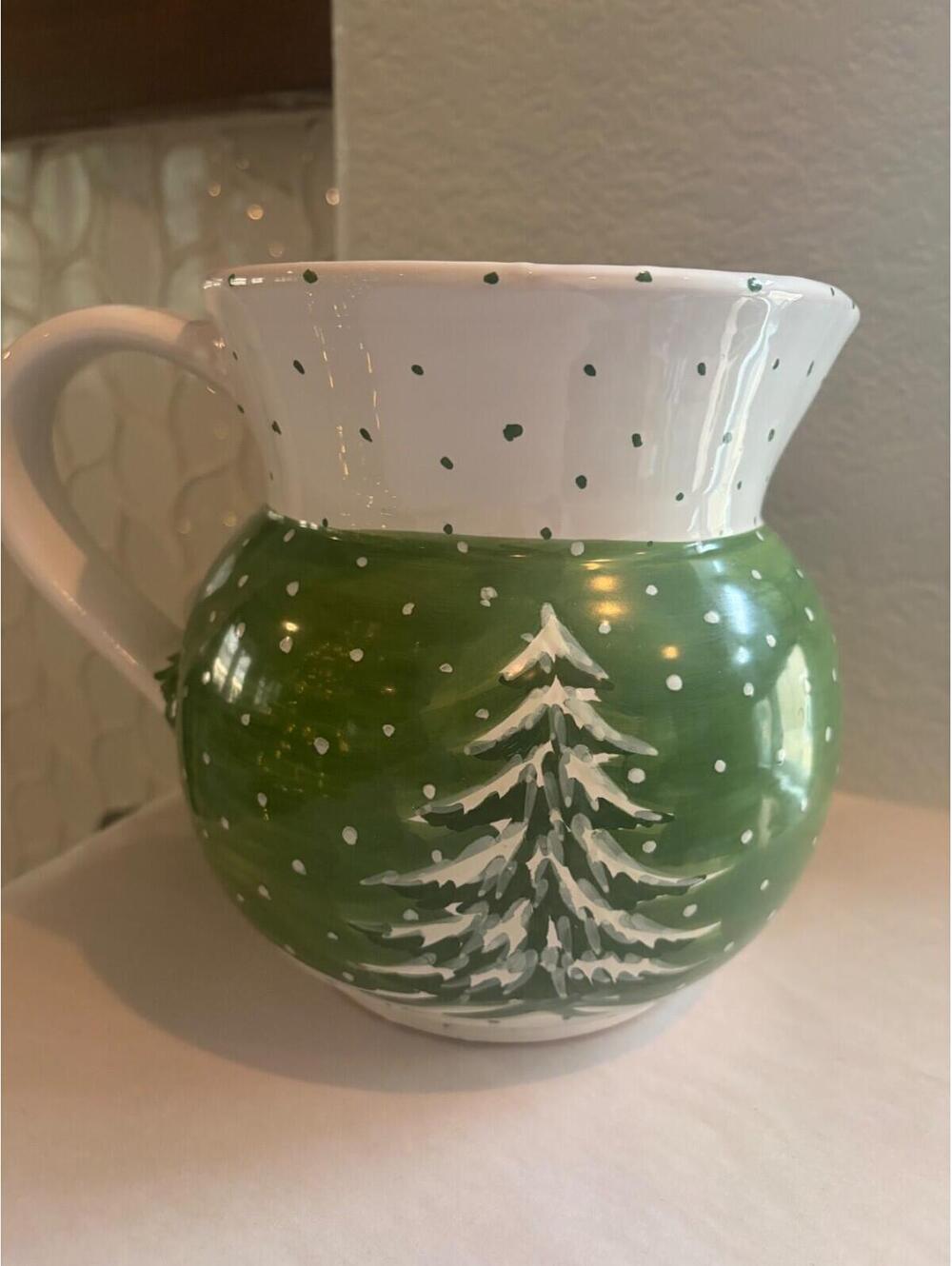 Italy For STARBUCKS COFFEE COMPANY Painted Pitcher Christmas